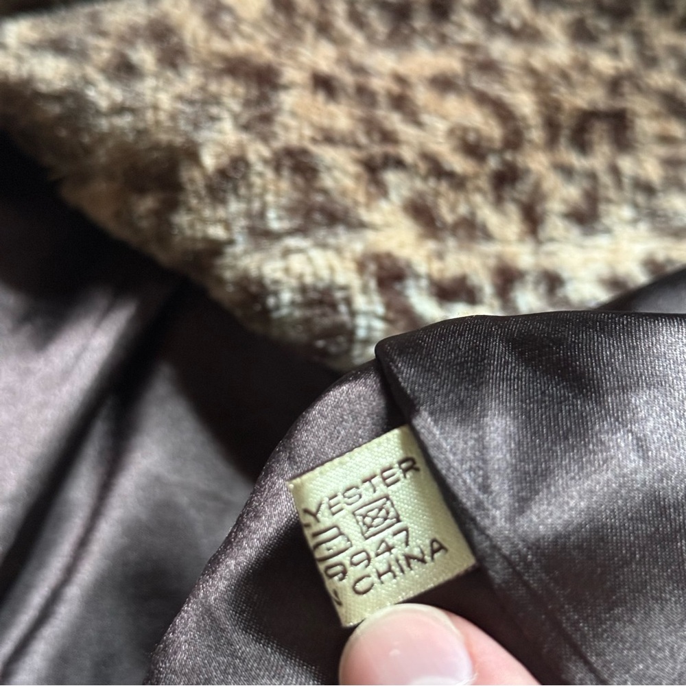 Vintage leopard print cape swing jacket Large faux fur 4 button snap closure - Picture 4 of 7